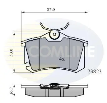 CBP01761 CBP01761 Comline - Гальмівні колодки до дисків COMLINE підбір по vin на Brocar