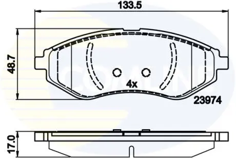 CBP01598 CBP01598 Comline - Гальмівні колодки до дисків COMLINE підбір по vin на Brocar