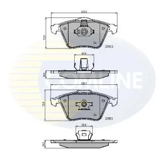 CBP01607 CBP01607 Comline - Гальмівні колодки до дисків COMLINE подбор по vin на Brocar