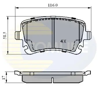 CBP01313 CBP01313 Comline - Гальмівні колодки до дисків COMLINE підбір по vin на Brocar