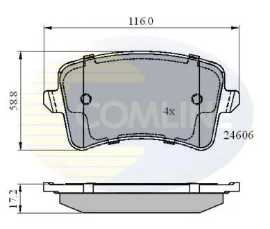 CBP01709 CBP01709 Comline - Гальмівні колодки до дисків COMLINE підбір по vin на Brocar