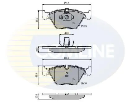CBP01744 CBP01744 Comline - Гальмівні колодки до дисків COMLINE підбір по vin на Brocar
