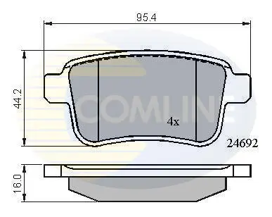 CBP01715 CBP01715 Comline - Гальмівні колодки до дисків COMLINE підбір по vin на Brocar
