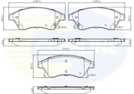 CBP32038 CBP32038 Comline - Гальмівні колодки до дисків COMLINE підбір по vin на Brocar