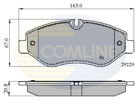 CBP01616 CBP01616 Comline - Гальмівні колодки до дисків COMLINE підбір по vin на Brocar