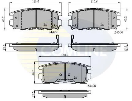 CBP31580 CBP31580 Comline - Гальмівні колодки до дисків COMLINE підбір по vin на Brocar