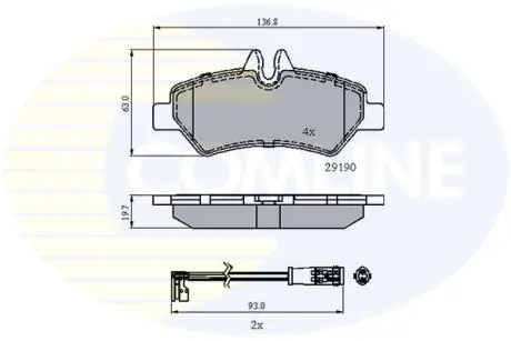 CBP21556 CBP21556 Comline - Гальмівні колодки до дисків COMLINE підбір по vin на Brocar