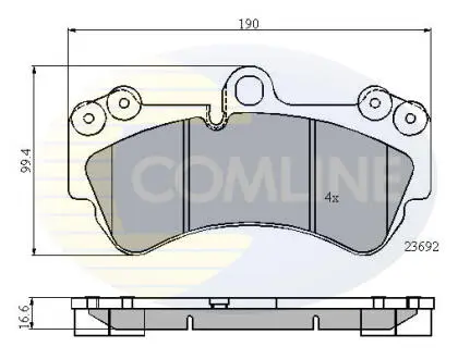CBP01314 CBP01314 Comline - Гальмівні колодки до дисків COMLINE підбір по vin на Brocar