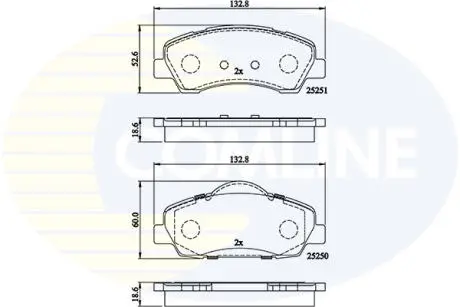 CBP02199 CBP02199 Comline - Гальмівні колодки до дисків COMLINE підбір по vin на Brocar