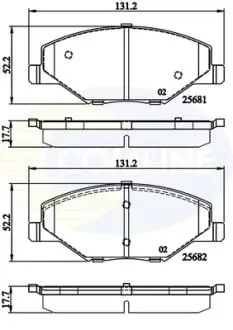 CBP02126 CBP02126 Comline - Гальмівні колодки до дисків COMLINE подбор по vin на Brocar