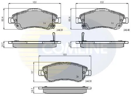 CBP31705 CBP31705 Comline - Гальмівні колодки до дисків COMLINE підбір по vin на Brocar