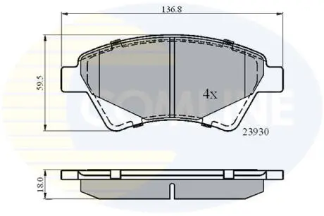 CBP01160 CBP01160 Comline - Гальмівні колодки до дисків COMLINE подбор по vin на Brocar