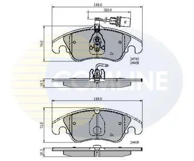 CBP21789 CBP21789 Comline - Гальмівні колодки до дисків COMLINE підбір по vin на Brocar