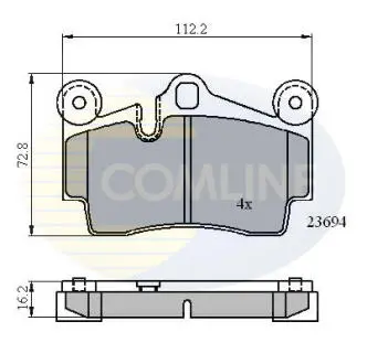 CBP01316 CBP01316 Comline - Гальмівні колодки до дисків COMLINE підбір по vin на Brocar