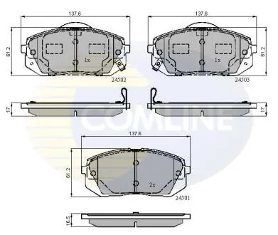 CBP31768 CBP31768 Comline - Гальмівні колодки до дисків COMLINE подбор по vin на Brocar