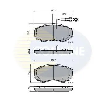 CBP11040 CBP11040 Comline - Гальмівні колодки до дисків COMLINE підбір по vin на Brocar