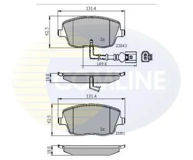 CBP11147 CBP11147 Comline - Гальмівні колодки до дисків COMLINE подбор по vin на Brocar
