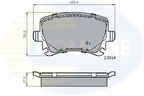 CBP01284 CBP01284 Comline - Гальмівні колодки до дисків COMLINE подбор по vin на Brocar