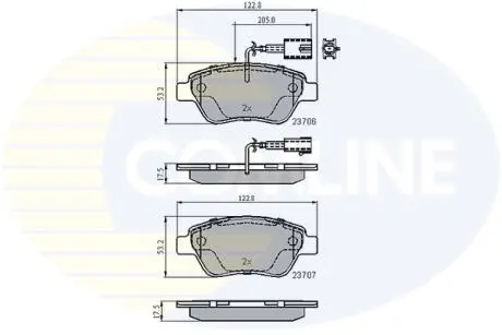 CBP11037 CBP11037 Comline - Гальмівні колодки до дисків COMLINE підбір по vin на Brocar
