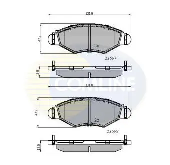 CBP01131 CBP01131 Comline - Гальмівні колодки до дисків COMLINE підбір по vin на Brocar