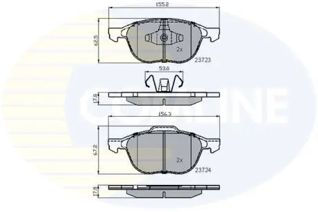 CBP01323 CBP01323 Comline - Гальмівні колодки до дисків COMLINE подбор по vin на Brocar