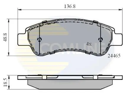 CBP01604 CBP01604 Comline - Гальмівні колодки до дисків COMLINE підбір по vin на Brocar