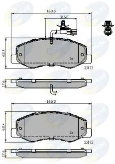 CBP12108 CBP12108 Comline - Гальмівні колодки до дисків COMLINE підбір по vin на Brocar