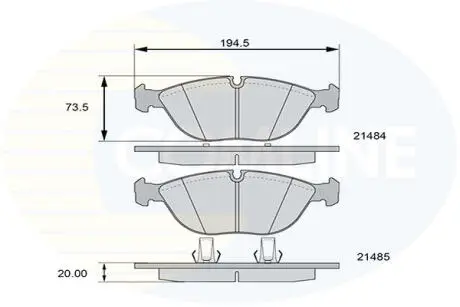 CBP01003 CBP01003 Comline - Гальмівні колодки до дисків COMLINE підбір по vin на Brocar