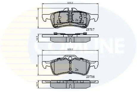 CBP01317 CBP01317 Comline - Гальмівні колодки до дисків COMLINE підбір по vin на Brocar