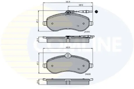 CBP11621 CBP11621 Comline - Гальмівні колодки до дисків COMLINE підбір по vin на Brocar