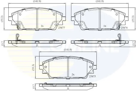 CBP32242 CBP32242 Comline - Гальмівні колодки до дисків COMLINE підбір по vin на Brocar