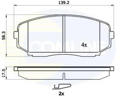 CBP31724 CBP31724 Comline - Гальмівні колодки до дисків COMLINE підбір по vin на Brocar