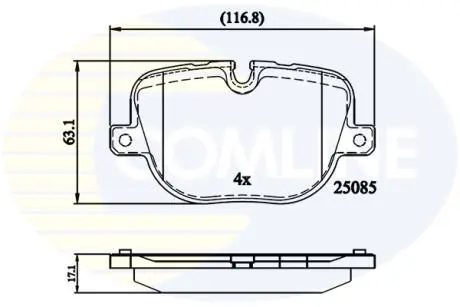 CBP02212 CBP02212 Comline - Гальмівні колодки до дисків COMLINE подбор по vin на Brocar