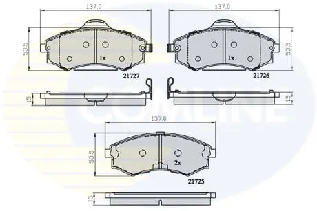 CBP31741 CBP31741 Comline - Гальмівні колодки до дисків COMLINE підбір по vin на Brocar