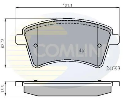 CBP01707 CBP01707 Comline - Гальмівні колодки до дисків COMLINE підбір по vin на Brocar