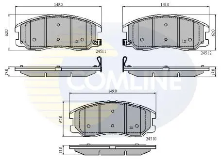 CBP31582 CBP31582 Comline - Гальмівні колодки до дисків COMLINE підбір по vin на Brocar