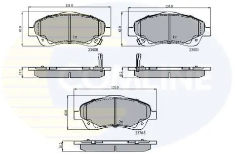 CBP31140 CBP31140 Comline - Гальмівні колодки до дисків COMLINE подбор по vin на Brocar