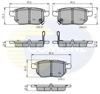 CBP31579 CBP31579 Comline - Гальмівні колодки до дисків COMLINE подбор по vin на Brocar