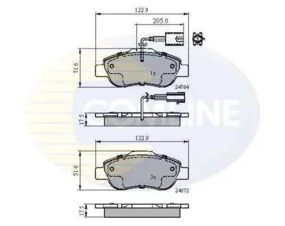CBP11600 CBP11600 Comline - Гальмівні колодки до дисків COMLINE підбір по vin на Brocar