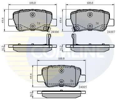 CBP32026 CBP32026 Comline - Гальмівні колодки до дисків COMLINE подбор по vin на Brocar