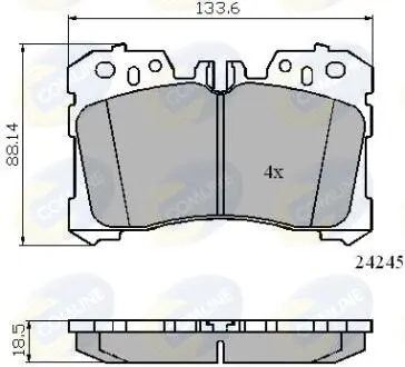 CBP01733 CBP01733 Comline - Гальмівні колодки до дисків COMLINE підбір по vin на Brocar