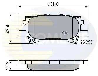 CBP01279 CBP01279 Comline - Гальмівні колодки до дисків COMLINE подбор по vin на Brocar