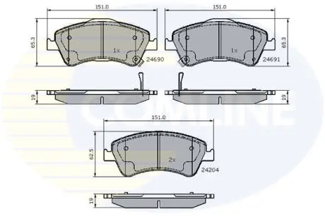 CBP31588 CBP31588 Comline - Гальмівні колодки до дисків COMLINE подбор по vin на Brocar