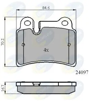 CBP01728 CBP01728 Comline - Гальмівні колодки до дисків COMLINE підбір по vin на Brocar
