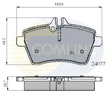 CBP01592 CBP01592 Comline - Гальмівні колодки до дисків COMLINE підбір по vin на Brocar