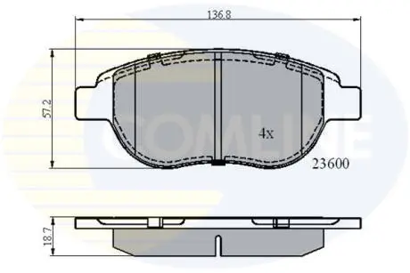 CBP01038 CBP01038 Comline - Гальмівні колодки до дисків COMLINE підбір по vin на Brocar
