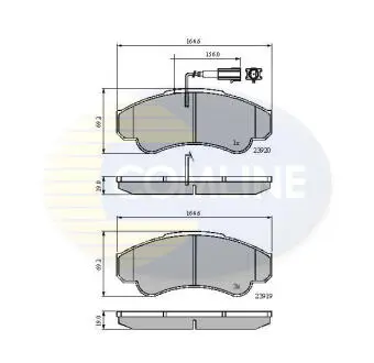CBP11041 CBP11041 Comline - Гальмівні колодки до дисків COMLINE подбор по vin на Brocar