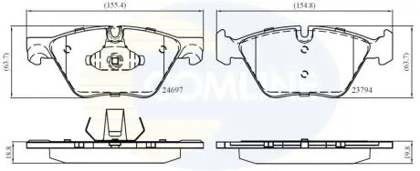 CBP06075 CBP06075 Comline - Гальмівні колодки до дисків COMLINE підбір по vin на Brocar