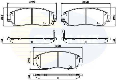 CBP32273 CBP32273 Comline - Гальмівні колодки до дисків COMLINE підбір по vin на Brocar