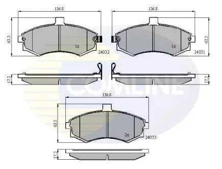 CBP31176 CBP31176 Comline - Гальмівні колодки до дисків COMLINE подбор по vin на Brocar